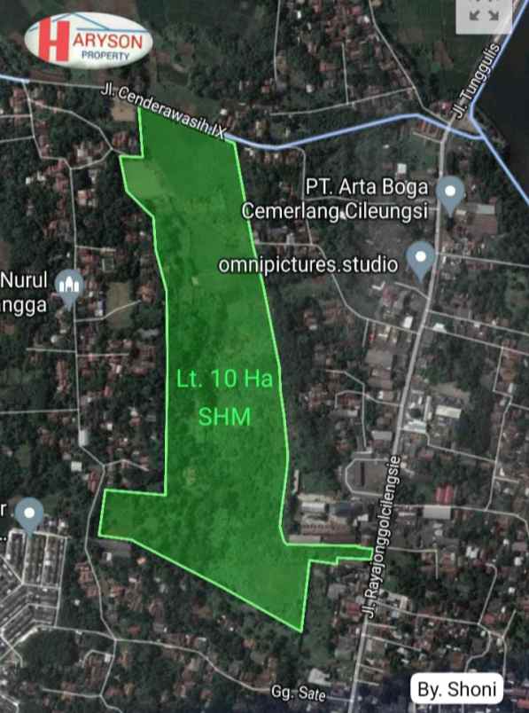 tanah 10 hektar cileungsi kab bogor