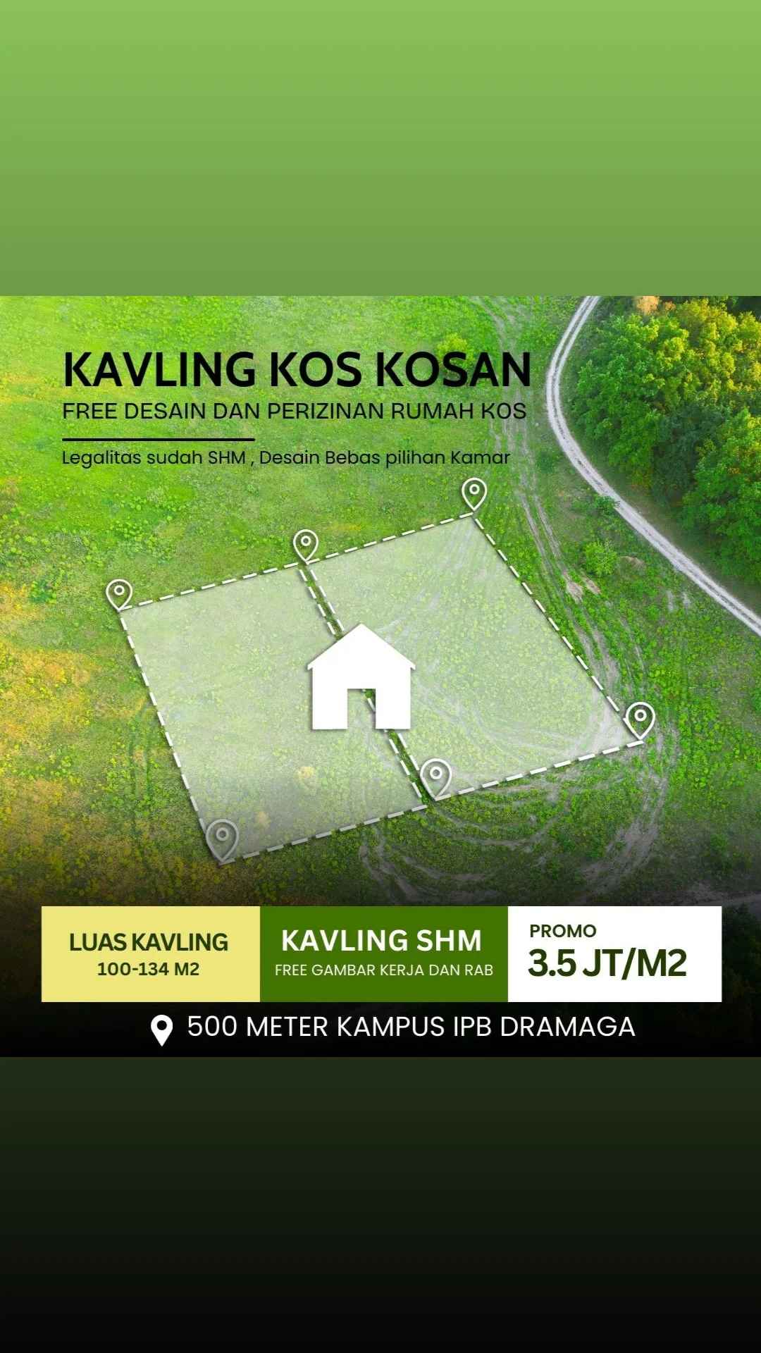 tanah kavling murah shm dramaga bogor dekat kampus ipb