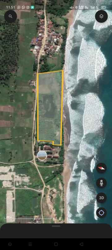 tanah pinggir pantai untuk tambak udang