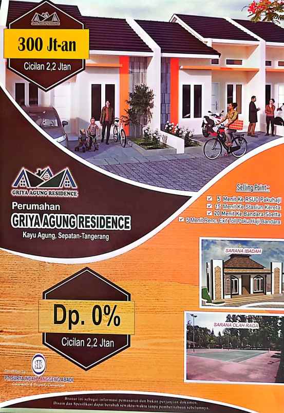 cluster griya agung lokasi strategis tanpa dp