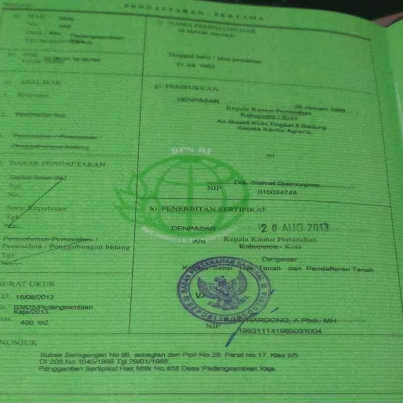 dijual 4 are jl gunung batur kebo iwo utara denpasar