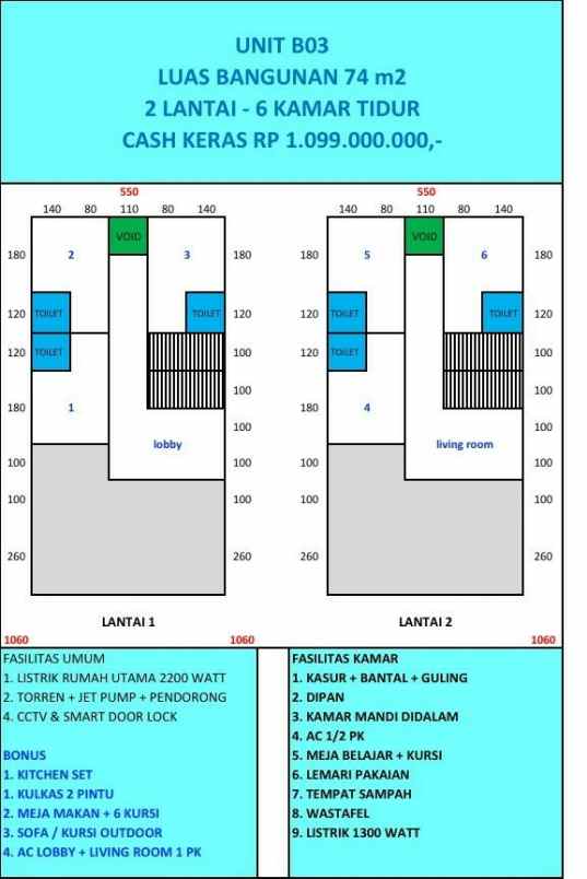 dijual kost pamulang