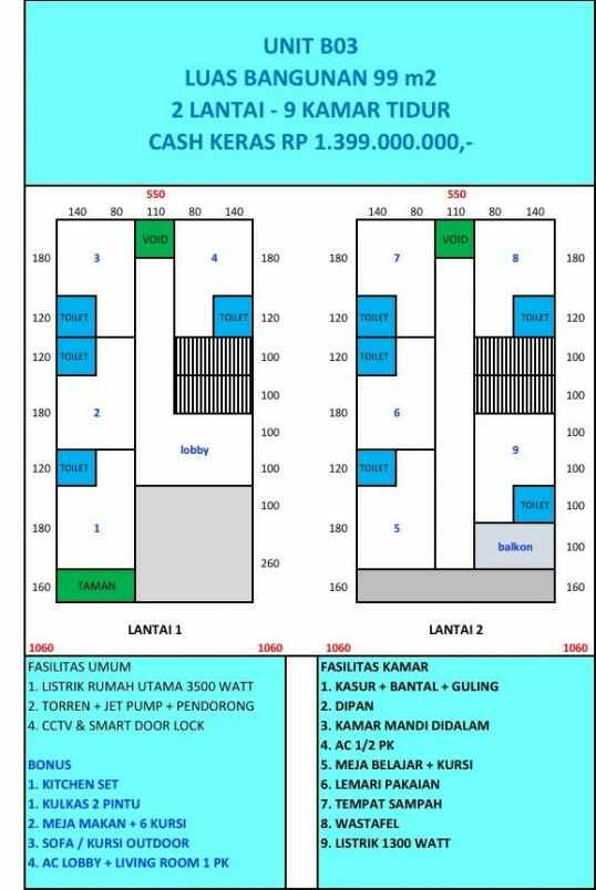 dijual kost pamulang
