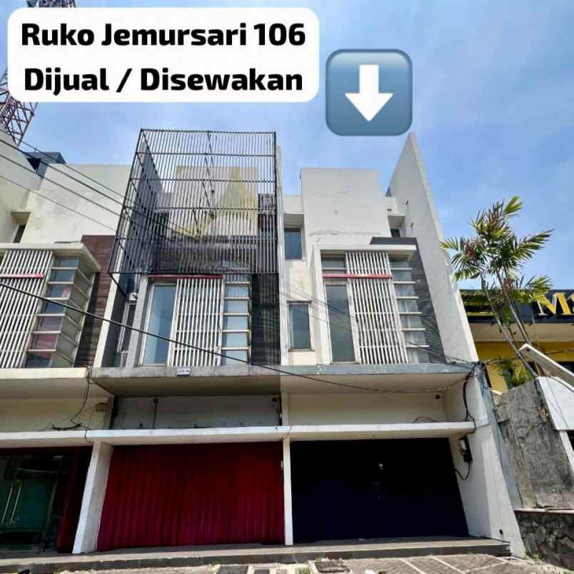 dijual ruko gudang kantor jl jemursari