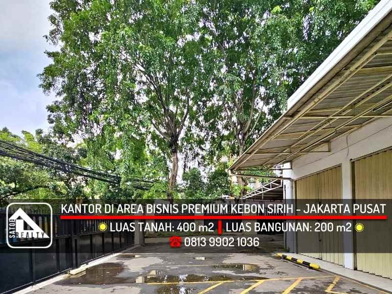 dijual ruko gudang kantor kebon sirih tanah abang