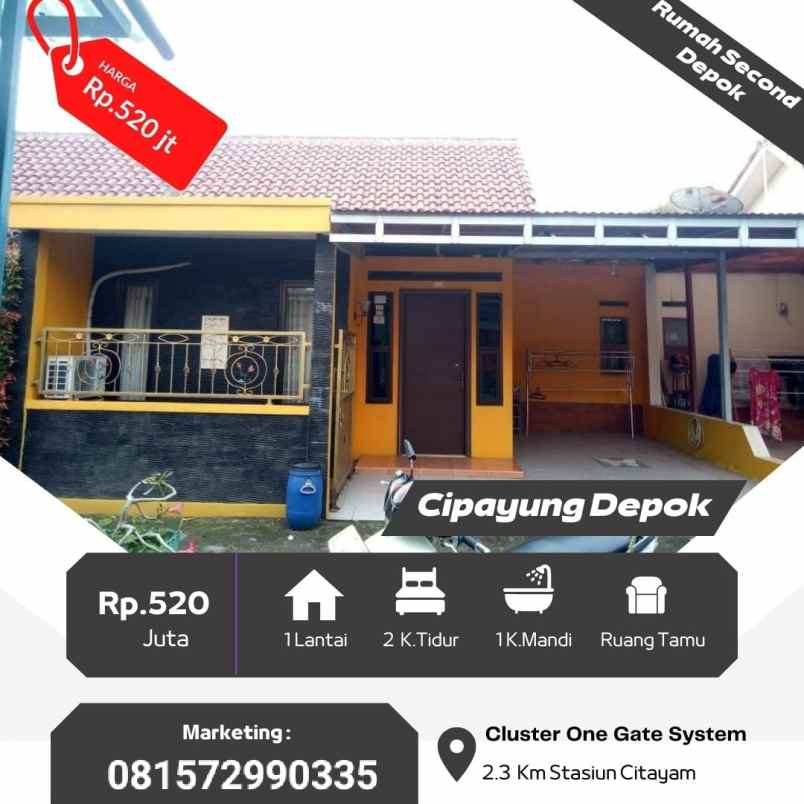 dijual rumah cipayung depok