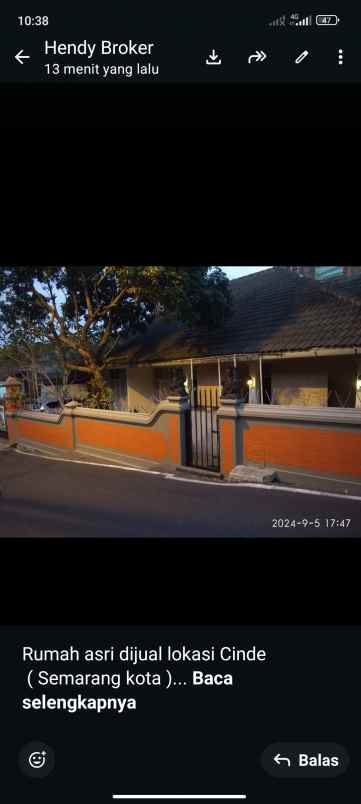 dijual rumah di jl cinde semarang