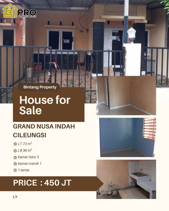 dijual rumah grand nusa indah