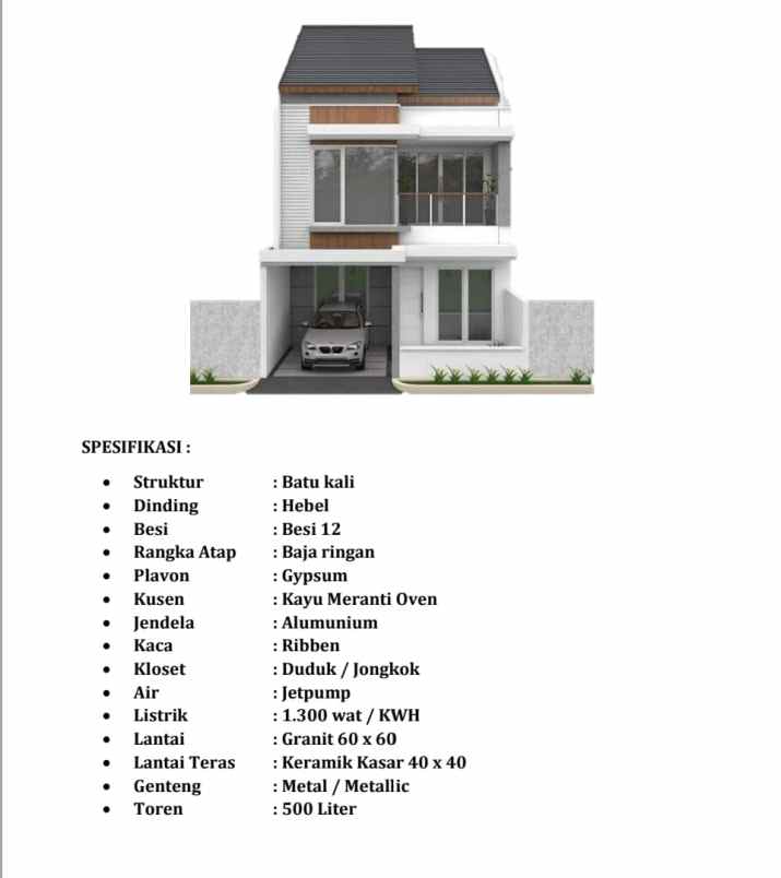 dijual rumah jalan bintara iv bekasi barat