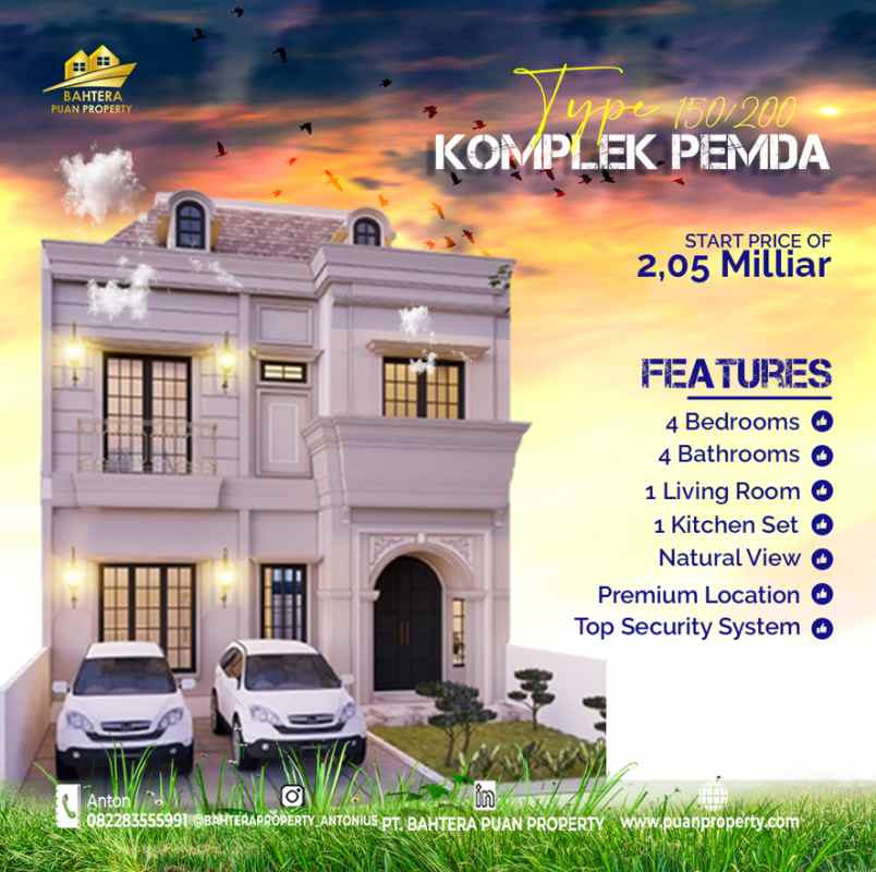 dijual rumah jalan cemara kipas dekat