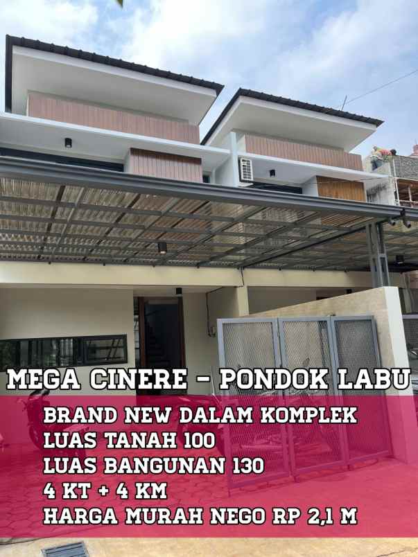dijual rumah jalan raya cinere megapolitan