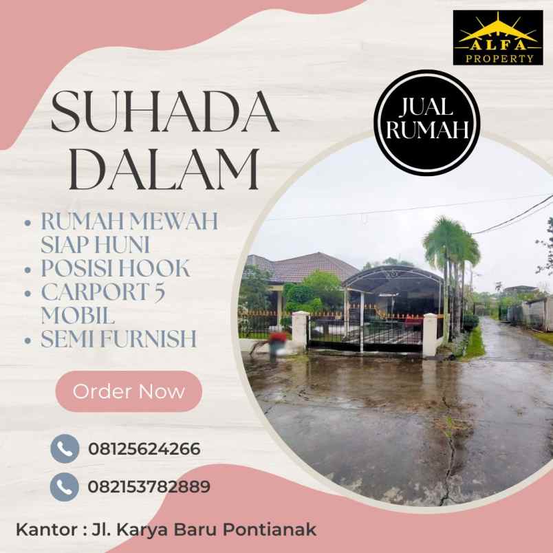 dijual rumah jalan suhada dalam kota pontianak