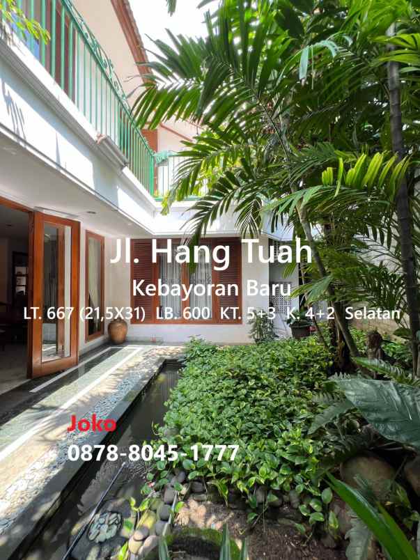 dijual rumah jl hang tuah