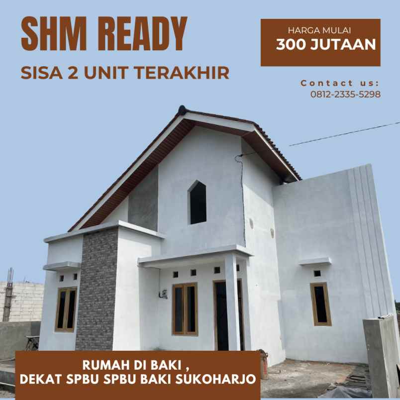 dijual rumah jl menuran baki sukoharjo