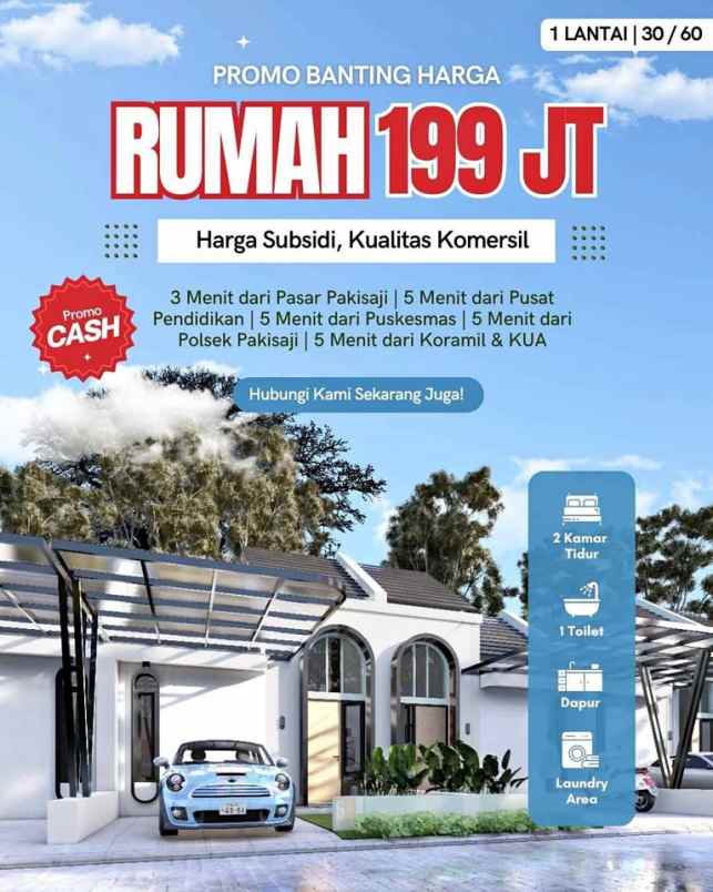 dijual rumah karangpandan malang