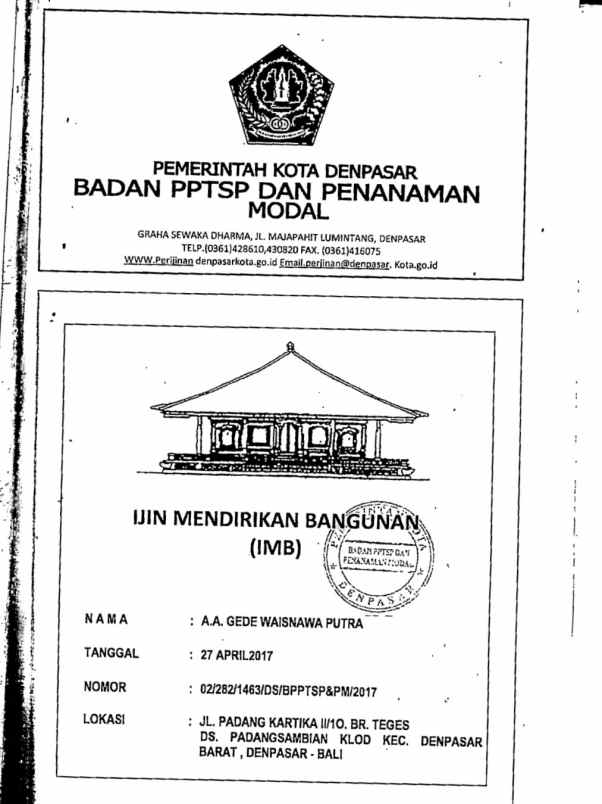 dijual rumah padang kartika