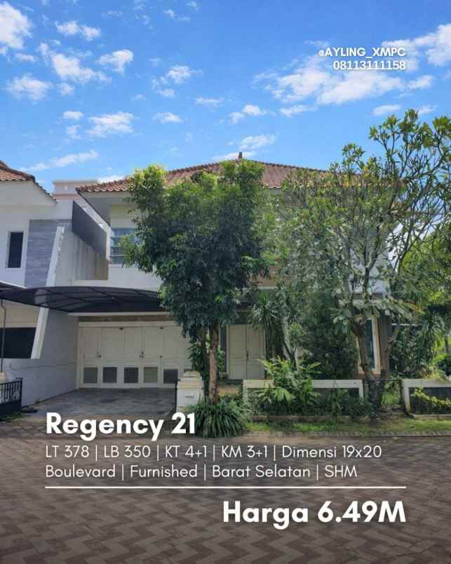dijual rumah regency 21