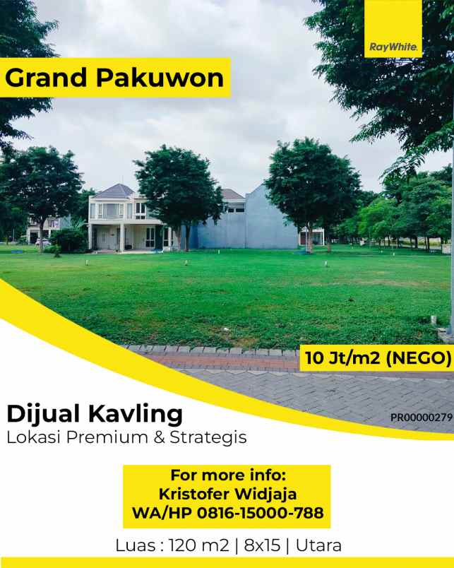 dijual tanah canberra grand pakuwon