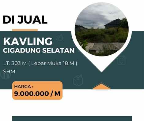 dijual tanah cigadung kota bandung jawa