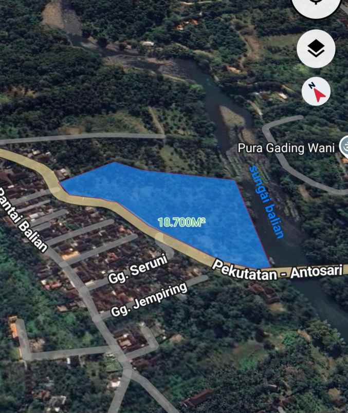 dijual tanah desa lalanglingah kec