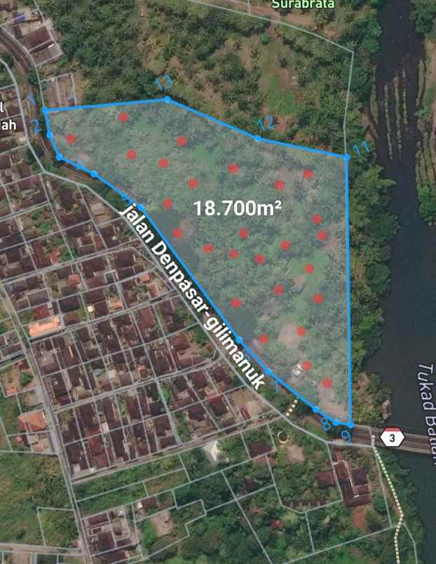dijual tanah desa lalanglingah kec