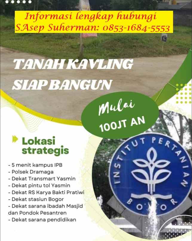 dijual tanah dramaga ciampea bogor barat