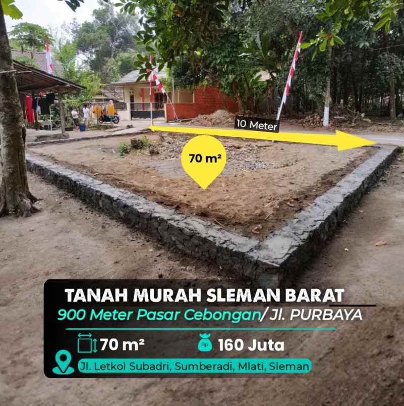 dijual tanah jl letkol subadri