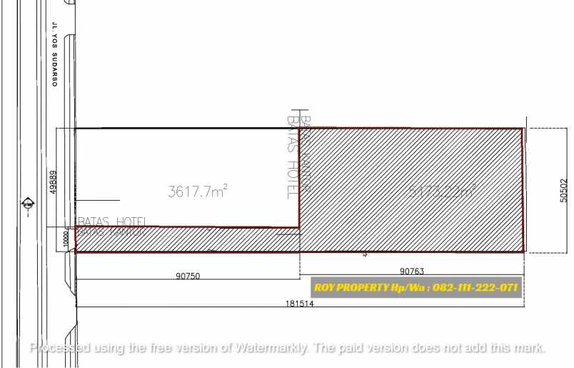 dijual tanah jl yos sudarso sungai