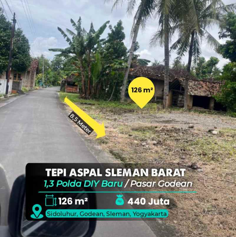 dijual tanah pasar godean