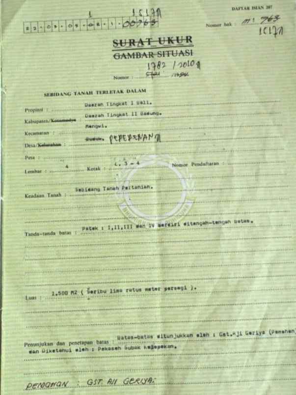 dijual tanah tumbak bayuh