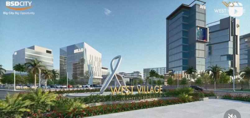 dijual tanah west village jln bsd raya