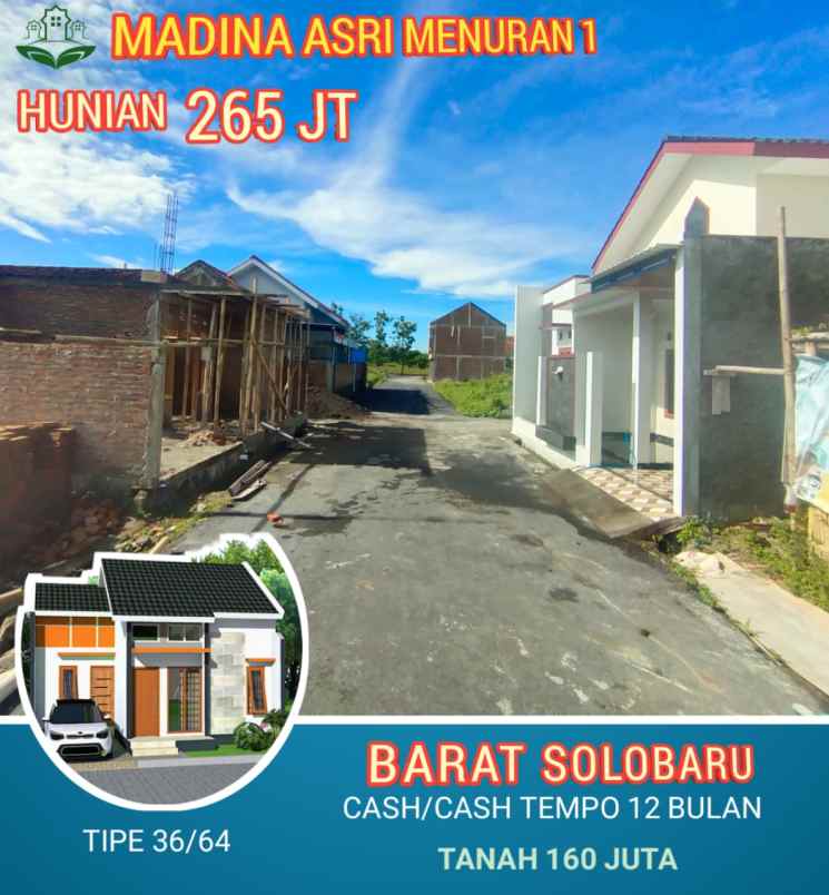 rumah di menuran baki sukoharjo