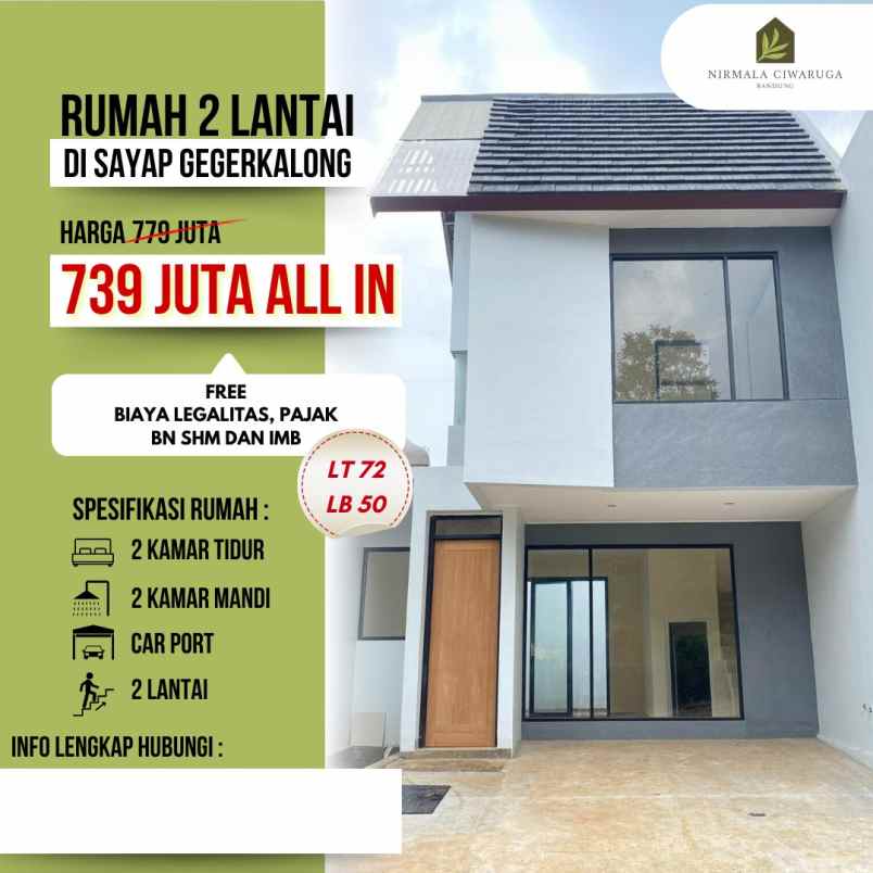 rumah dua lantai di sayap gegerkalong