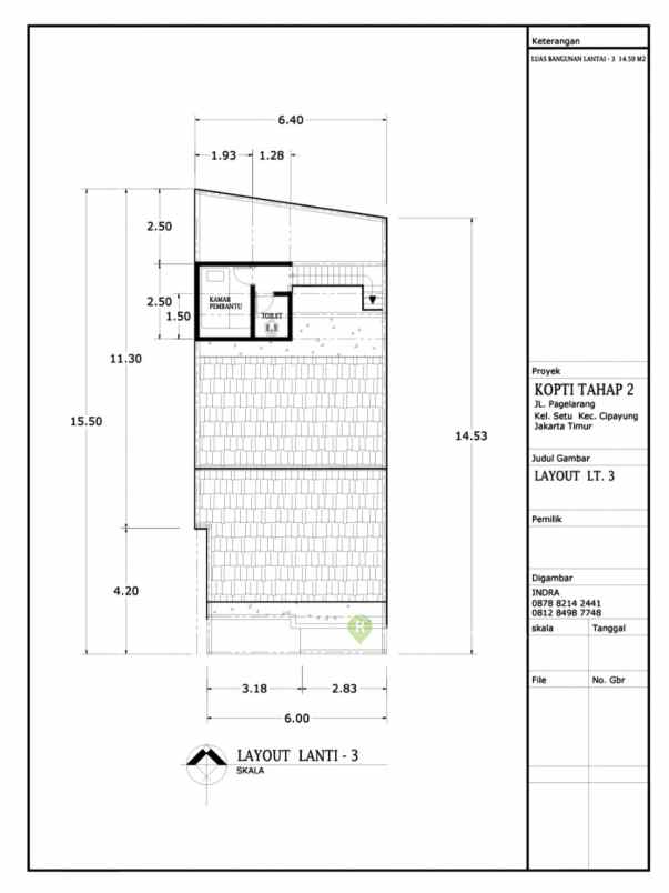 rumah jl pagelaran setu