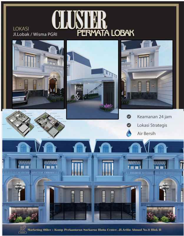 rumah mewah di villa istana bunga lobak
