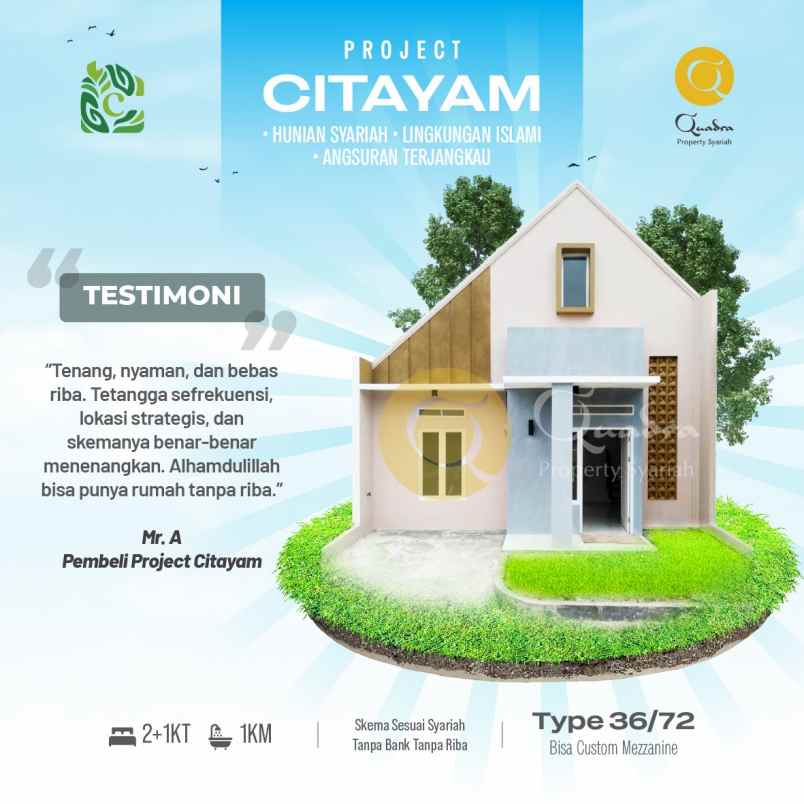 rumah readystok cluster strategis citayam bogor depok