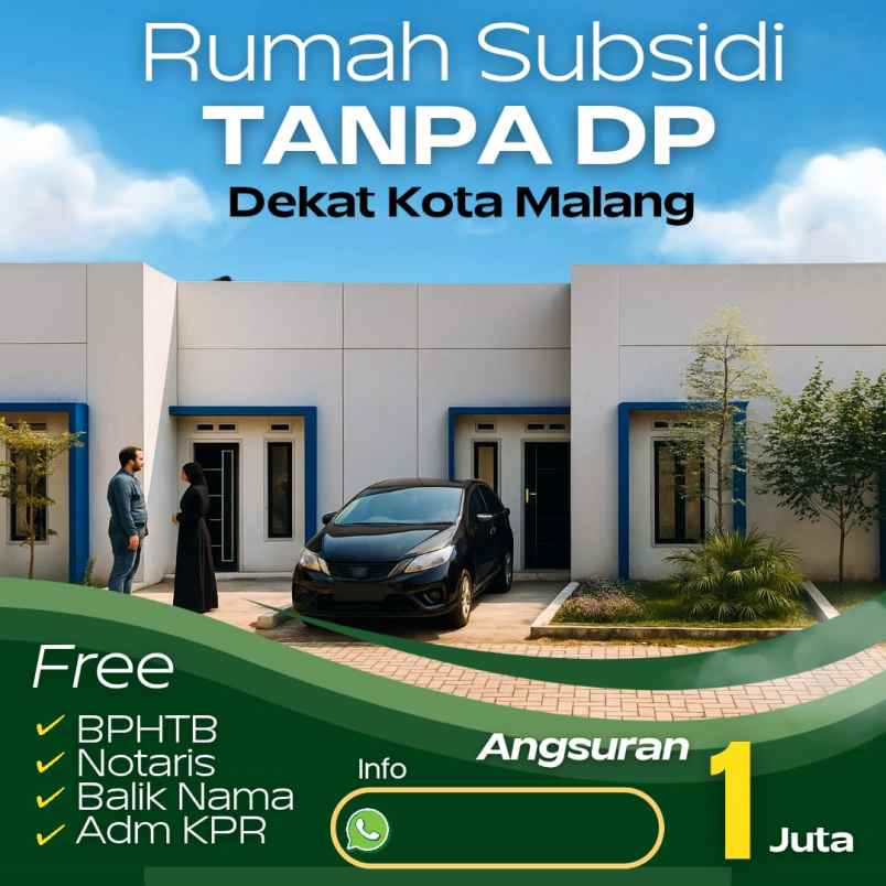 rumah subsidi dekat sawojajar cicilan cuma 1 jutaan