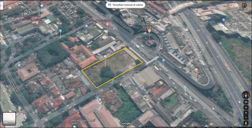tanah jl senen raya jakarta pusat