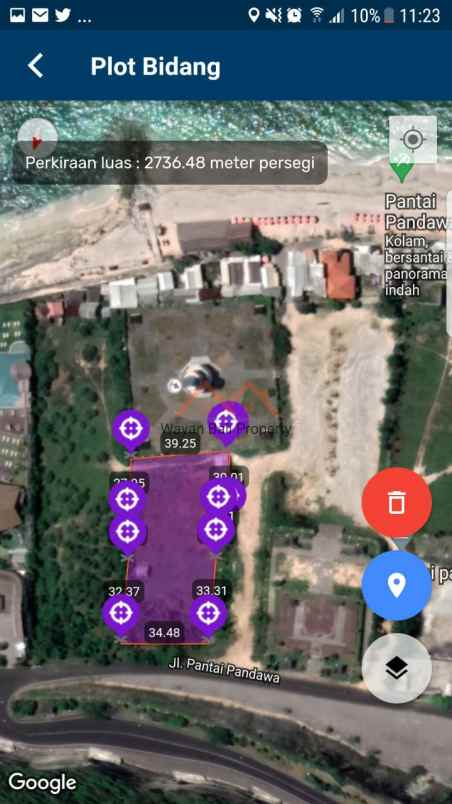 tanah jln pantai pandawa