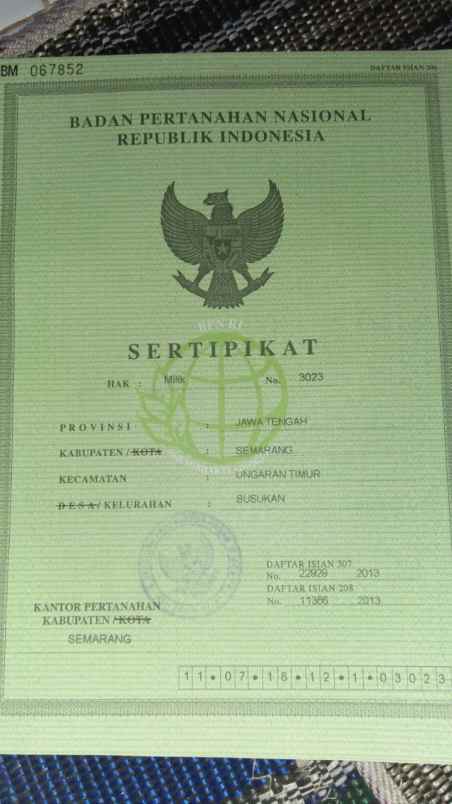 tanah kavling murah siap bangun di susukan ungaran