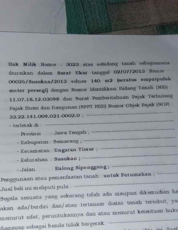 tanah kavling murah siap bangun di susukan ungaran