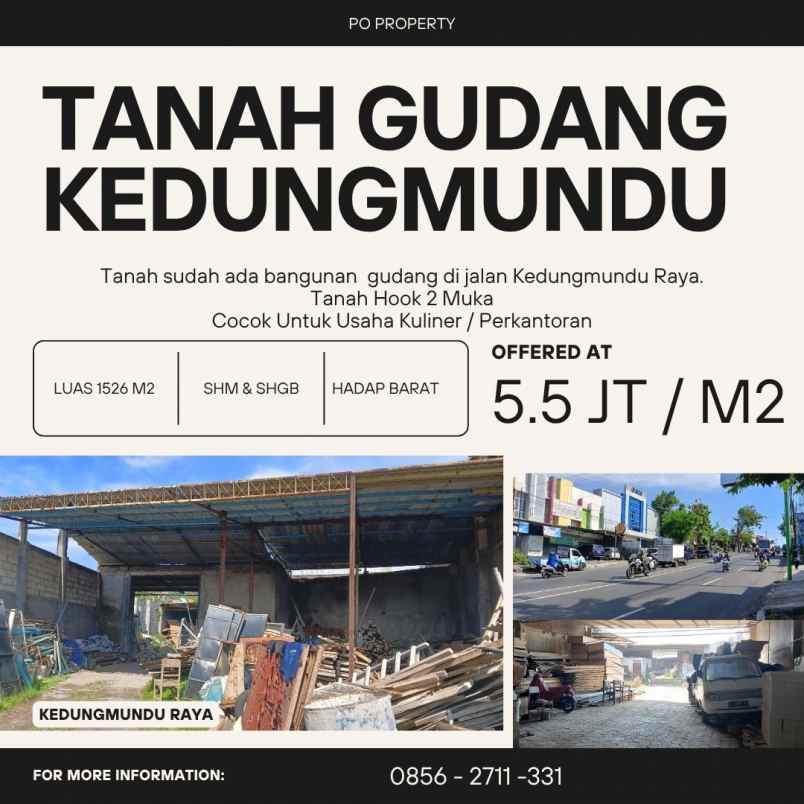 tanah kedungmundu raya cocok untuk segala macam usaha
