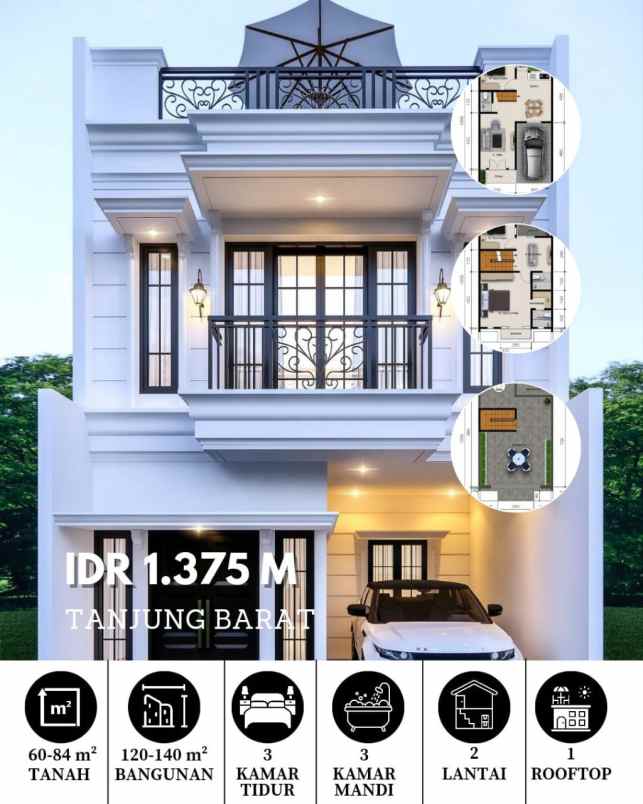 townhouse classic modern di tanjung barat