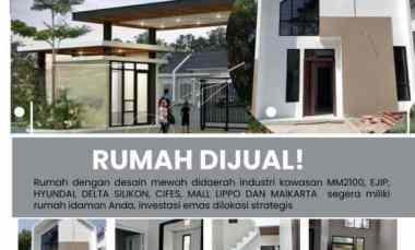 Rumah Dijual di Jl Raya Serang Setu kel suka sejati kec cikarang selatan