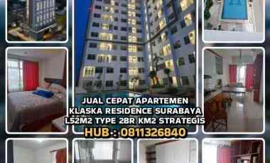 Dijual Apartemen Klaska Residence Surabaya. L52m2 Kt2 Km2 Strategis