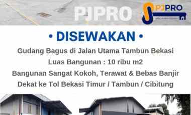 Dijual Gudang Cocok untuk Investasi di Tambun Bekasi