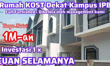 Kost Dijual dekat Kampus 9 Kamar Tidur Full Furnished Investasi CUAN