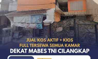 Dijual Cepat Kos2an 24 Kamar Full Terisi Plus Kios dekat Mabes Tni