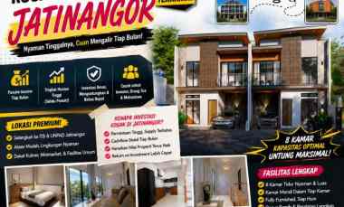 Dijual Kost Siap Huni Jatinangor, 8 Kamar Full Furnish, Akses 2 Mobil