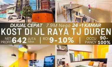 Dijual Rumah Kost jl.Tanjung Duren Raya,Tanjung Duren,Jakarta Barat